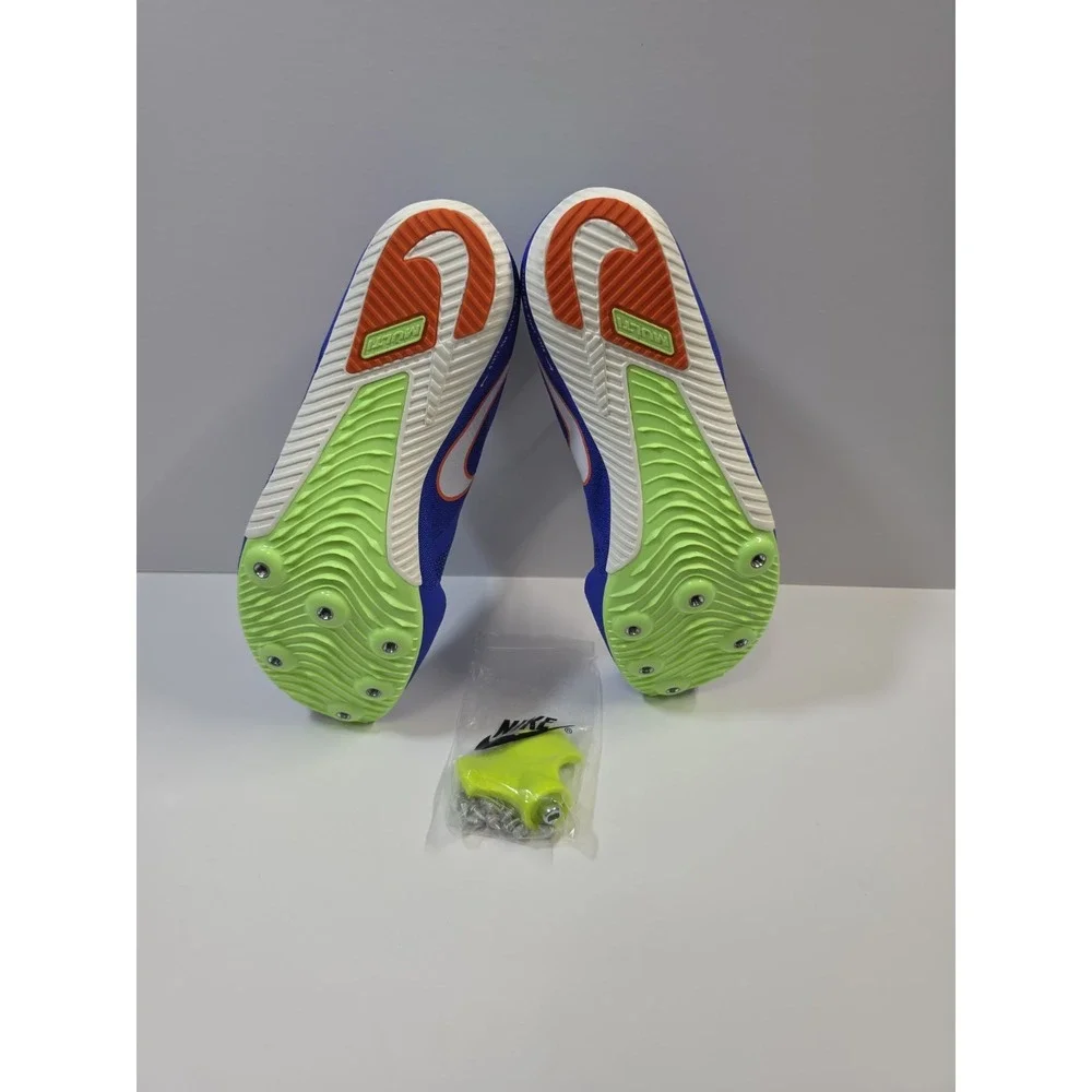 Nike Zoom Rival Racer Blue Safety Orange Track Shoes Mens Size 9